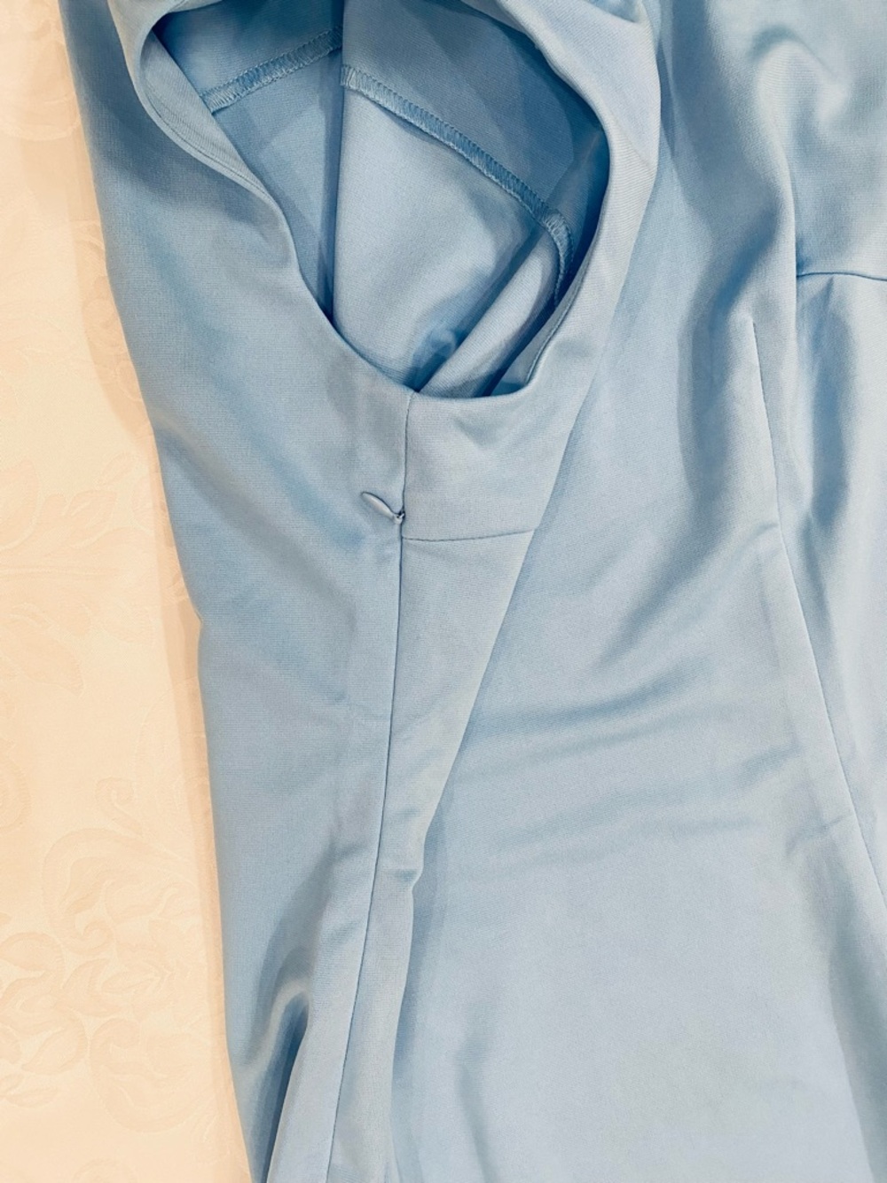 Allegra K Sleeveless Sheath Boat Neck Casual Office Solid Midi Dress, Light Blue - Picture 10 of 11